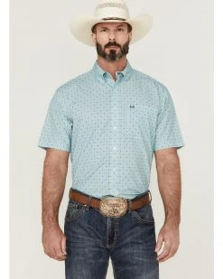 Cinch Men's Geo Arena Flex Western Shirt  Light Blue -Cinch Shop 2000357817 450 P1 1