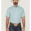 Cinch Men's Geo Arena Flex Western Shirt  Light Blue
