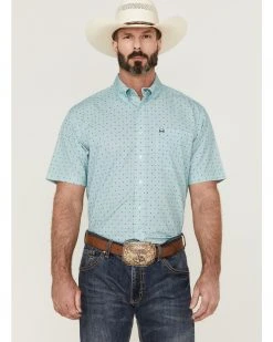 Cinch Men's Geo Arena Flex Western Shirt  Light Blue