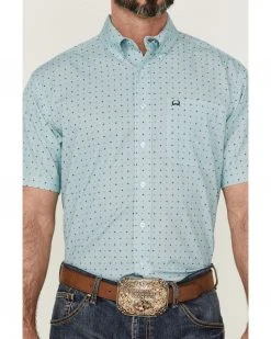 Cinch Men's Geo Arena Flex Western Shirt  Light Blue -Cinch Shop 2000357817 450 P3