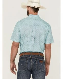 Cinch Men's Geo Arena Flex Western Shirt  Light Blue -Cinch Shop 2000357817 450 P4