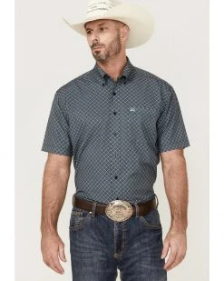 Cinch Men's Medallion Geo Print Arena Flex Short Sleeve Button-Down Stretch Western Shirt  Black -Cinch Shop 2000357820 001 P1 1