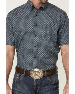 Cinch Men's Medallion Geo Print Arena Flex Short Sleeve Button-Down Stretch Western Shirt  Black -Cinch Shop 2000357820 001 P3