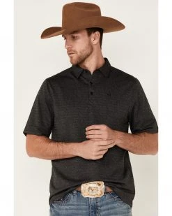 Cinch Men's AF Solid Black Short Sleeve Polo Shirt 