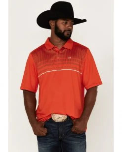 Cinch Men's Arena Flex Red Striped Short Sleeve Polo Shirt  -Cinch Shop 2000357843 600 P1 1