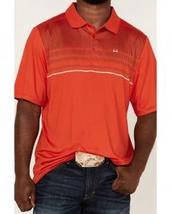 Cinch Men's Arena Flex Red Striped Short Sleeve Polo Shirt  -Cinch Shop 2000357843 600 P3