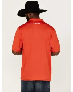 Cinch Men's Arena Flex Red Striped Short Sleeve Polo Shirt  -Cinch Shop 2000357843 600 P4