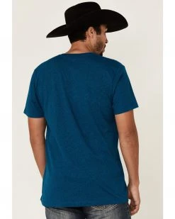 Cinch Men's Heather Teal The Brand Logo Graphic Short Sleeve T-Shirt  -Cinch Shop 2000357850 442 P4
