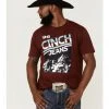 Cinch Men's Jeans 96' Mountain Graphic T-Shirt  Heather Red