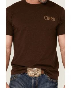 Cinch Men's Brown Logo Graphic Short Sleeve T-Shirt  -Cinch Shop 2000357854 200 P3