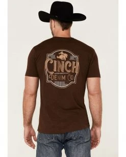 Cinch Men's Brown Logo Graphic Short Sleeve T-Shirt  -Cinch Shop 2000357854 200 P4