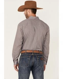 Cinch Men's Multi Stretch Geo Print Long Sleeve Button-Down Western Shirt White 8 Cinch Men's Multi Stretch Geo Print Long Sleeve Button-Down Western Shirt White -Cinch Shop 2000358759 100 P4