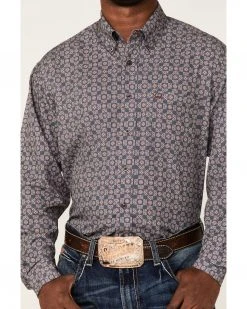 Cinch Men's Arena Flex Grey Medallion Geo Print Long Sleeve Button-Down Stretch Western Shirt 7 Cinch Men's Arena Flex Grey Medallion Geo Print Long Sleeve Button-Down Stretch Western Shirt -Cinch Shop 2000358770 020 P3