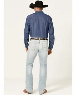 Cinch Men's Ian Light Stonewash Performance Stretch Slim Bootcut Jeans  -Cinch Shop 2000362747 402 P3