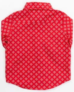 Cinch Infant-Boys' Geo Print Long Sleeve Button-Down Shirt Red -Cinch Shop 2000362769 600 P3