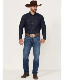 Cinch Men's Jesse Medium Stonewash Performance Stretch Slim Straight Jeans  Indigo -Cinch Shop 2000362804 402 P1 1