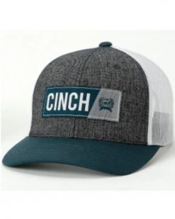 Cinch Men's Logo Patch Flexfit Trucker Cap Teal
