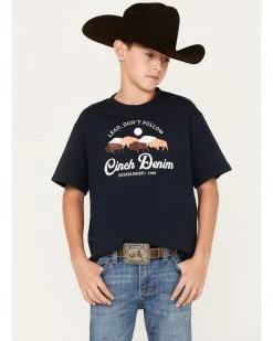 Cinch Boys' Lead Don't Follow Buffalo Graphic T-Shirt
