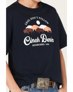 Cinch Boys' Lead Don't Follow Buffalo Graphic T-Shirt -Cinch Shop 2000362819 410 P3