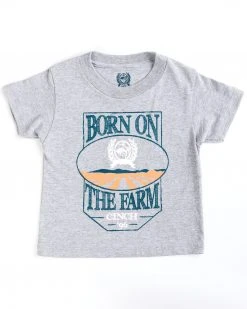 Cinch Toddler-Boys' Born On The Farm Graphic T-Shirt