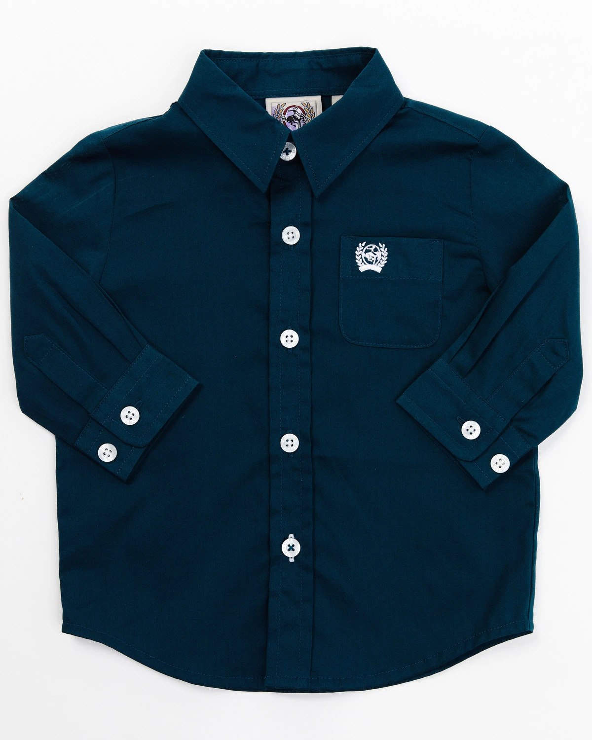 Cinch Infant-Boys' Long Sleeve Button-Down Shirt Teal 4 Cinch Infant-Boys' Long Sleeve Button-Down Shirt Teal - Image 4
