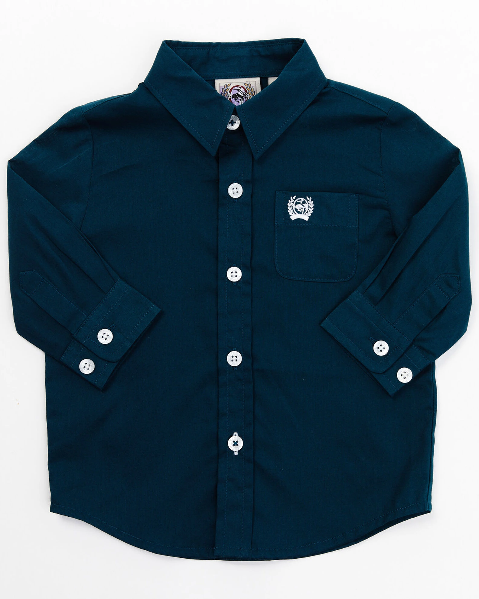 Cinch Infant-Boys' Long Sleeve Button-Down Shirt Teal 1 Cinch Infant-Boys' Long Sleeve Button-Down Shirt Teal