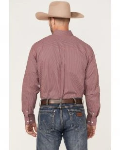 Cinch Men's Stretch Small Check Long Sleeve Button-Down Western Shirt Red 8 Cinch Men's Stretch Small Check Long Sleeve Button-Down Western Shirt Red -Cinch Shop 2000363568 600 P4