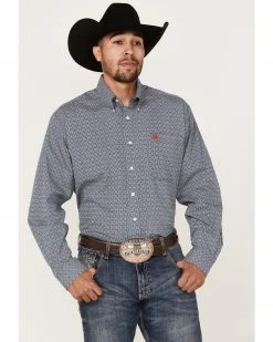 Cinch Men's Large Geo Print Long Sleeve Button-Down Western Shirt 