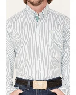 Cinch Men's Stretch Multi Stripe Long Sleeve Button-Down Western Shirt  White -Cinch Shop 2000363576 100 P3