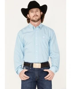 Cinch Men's Floral Medallion Print Western Shirt  Light Blue -Cinch Shop 2000363577 450 P1 1