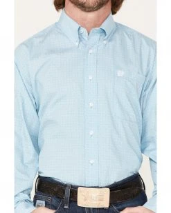 Cinch Men's Floral Medallion Print Western Shirt  Light Blue -Cinch Shop 2000363577 450 P3