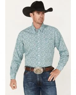 Cinch Men's Floral White Print Long Sleeve Button-Down Western Shirt 9 Cinch Men's Floral White Print Long Sleeve Button-Down Western Shirt -Cinch Shop 2000363580 100 P1 1