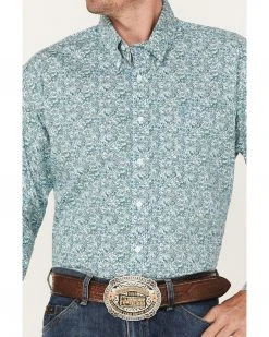Cinch Men's Floral White Print Long Sleeve Button-Down Western Shirt 7 Cinch Men's Floral White Print Long Sleeve Button-Down Western Shirt -Cinch Shop 2000363580 100 P3