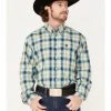 Cinch Men's Multi Plaid Long Sleeve Button-Down Western Shirt 