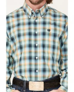 Cinch Men's Multi Plaid Long Sleeve Button-Down Western Shirt 7 Cinch Men's Multi Plaid Long Sleeve Button-Down Western Shirt -Cinch Shop 2000363583 900 P3