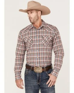 Cinch Men's Modern Fit Small Plaid Long Sleeve Snap Western Shirt  Multi -Cinch Shop 2000363585 900 P1 1