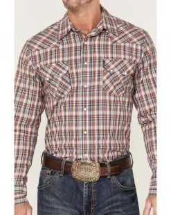 Cinch Men's Modern Fit Small Plaid Long Sleeve Snap Western Shirt  Multi -Cinch Shop 2000363585 900 P3