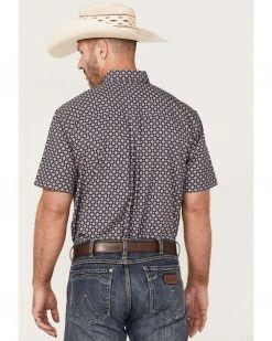 Cinch Men's Arena Flex Geo Print Short Sleeve Button-Down Western Shirt 7 Cinch Men's Arena Flex Geo Print Short Sleeve Button-Down Western Shirt -Cinch Shop 2000363591 410 P4