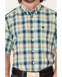 Cinch Men's Multi Plaid Short Sleeve Button-Down Western Shirt - Big  -Cinch Shop 2000363602 900 P3