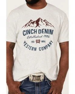 Cinch Men's Western Mountain Graphic Short Sleeve T-Shirt 6 Cinch Men's Western Mountain Graphic Short Sleeve T-Shirt -Cinch Shop 2000363607 070 P3