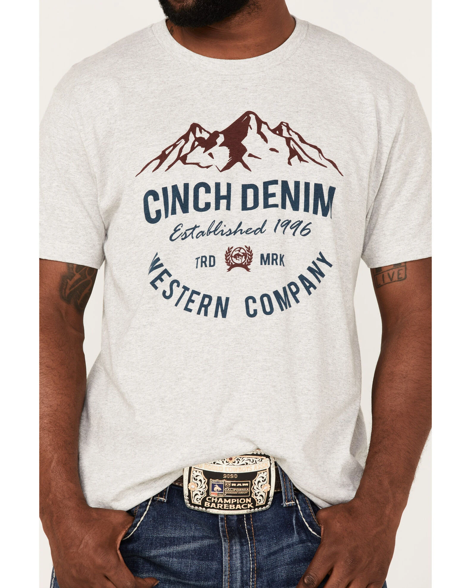 Cinch Men's Western Mountain Graphic Short Sleeve T-Shirt 3 Cinch Men's Western Mountain Graphic Short Sleeve T-Shirt - Image 3