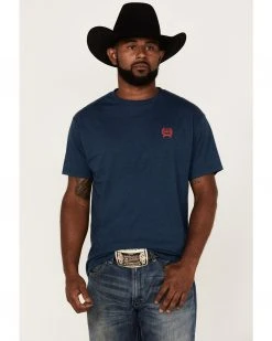 Cinch Men's Denim Navy Logo Graphic Short Sleeve T-Shirt 