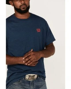Cinch Men's Denim Navy Logo Graphic Short Sleeve T-Shirt  -Cinch Shop 2000363611 410 P3