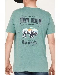 Cinch Men's Outdoors Bison Back Logo Graphic Short Sleeve T-Shirt  -Cinch Shop 2000363612 303 P3