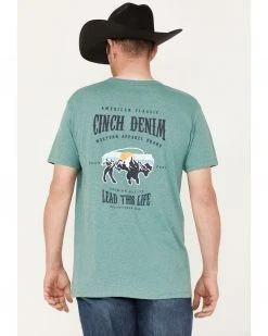 Cinch Men's Outdoors Bison Back Logo Graphic Short Sleeve T-Shirt  -Cinch Shop 2000363612 303 P4