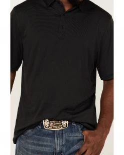 Cinch Men's Arena Flex Black Mini Stripe Short Sleeve Polo Shirt  -Cinch Shop 2000363616 001 P3