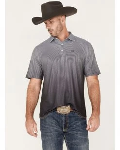 Cinch Men's Arena Flex Gradient Stripe Short Sleeve Polo Shirt  Black