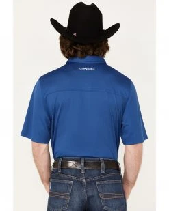 Cinch Men's Arena Flex Royal Chest Stripe Short Sleeve Polo Shirt  Royal Blue -Cinch Shop 2000363621 460 P4