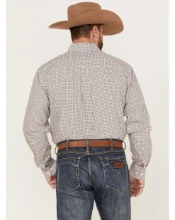 Cinch Men's Zig-Zag Pink Print Long Sleeve Button-Down Western Shirt  -Cinch Shop 2000364012 650 P4