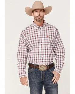 Cinch Men's Large Plaid Long Sleeve Button-Down Western Shirt 